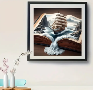 Preview: Diamond Painting Buch und der Ozean